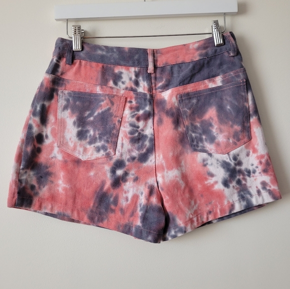 NWT See U soon Tie Dye High Waist Denim Shorts Size US 4 - Picture 3 of 8